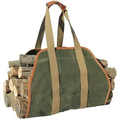 Bæretaske i voksbehandlet canvas log